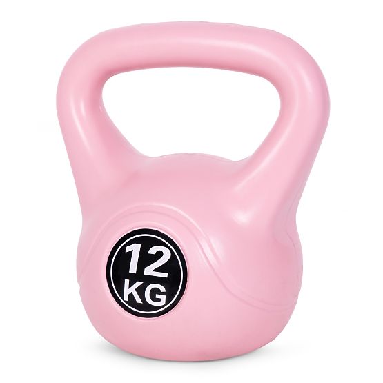 12 kg-os rózsaszín ModernHome kettlebell edzéshez