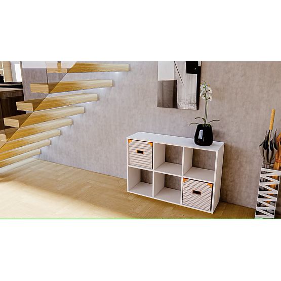 2x3 polcos állvány - fehér