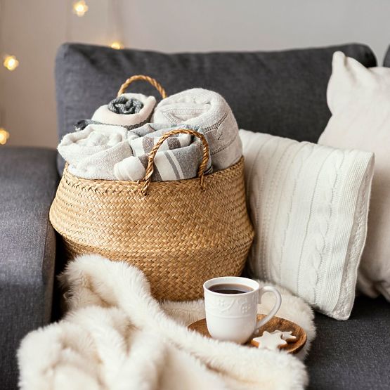 3 darabos természetes BOHO kosár készlet