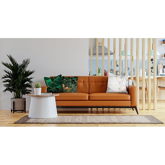 3D párnahuzat - zöld-arany