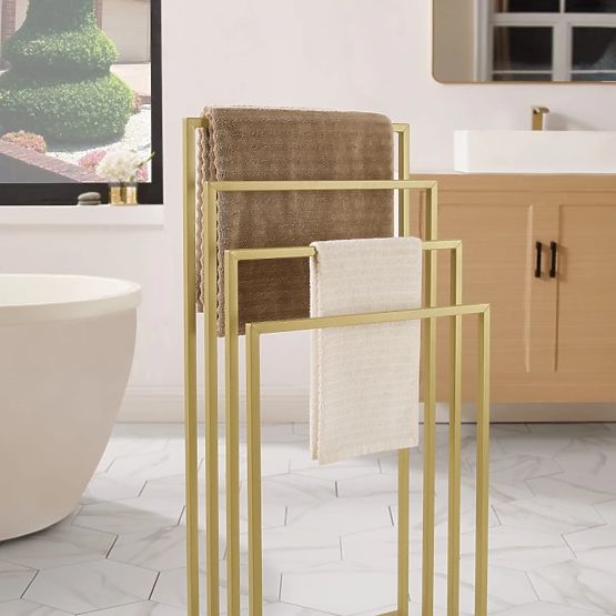 4 ágú törölközőtartó állvány - arany