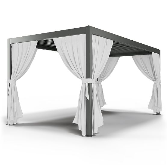 475 cm-es függöny pergola oldalára, 5 m, fehér