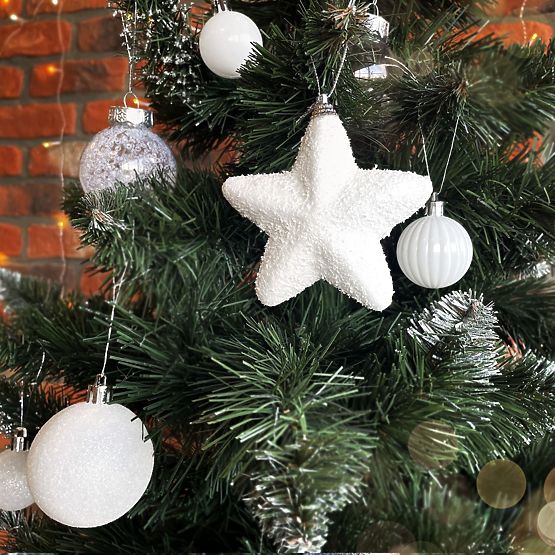 5 darabos fehér csillag készlet KL-21X21