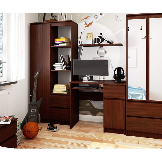 90 cm-es PIXEL JOBB OLDALI SZÁMÍTÓGÉPASZTAL WENGE