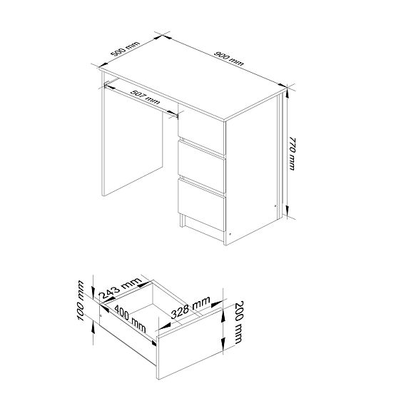 A-6 CLP JOBBOS ÍRÓASZTAL ÉGERFA