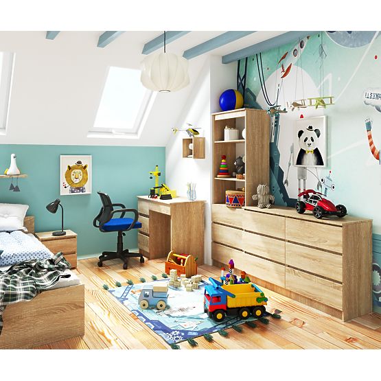 A-7 CLP ÍRÓASZTAL SONOMA TÖLGY BALOS