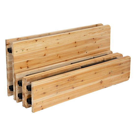 Acél-fa LAGER készlet: asztal + 2 pad 220 cm