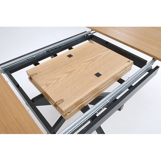 ACORD kinyitható asztal, természetes/fekete (2p=1db)