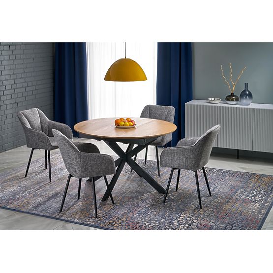 ACORD kinyitható asztal, természetes/fekete (2p=1db)