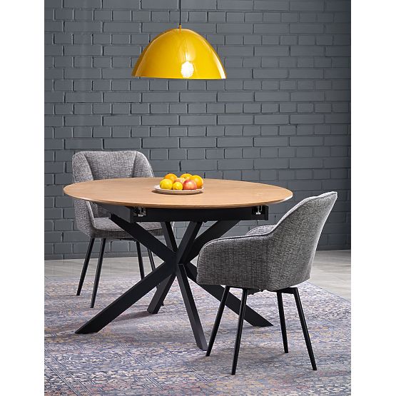 ACORD kinyitható asztal, természetes/fekete (2p=1db)