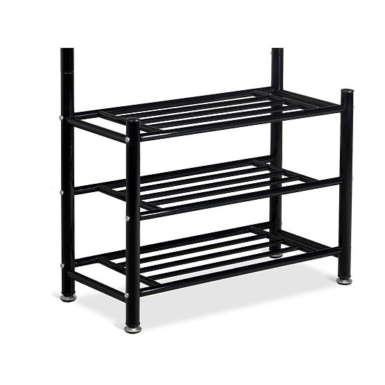 Akasztó polccal cipők számára - fekete