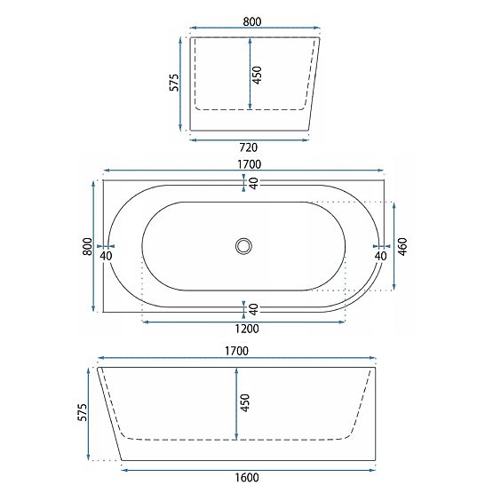 Akrilát Sarokkád WENUS BAL 170