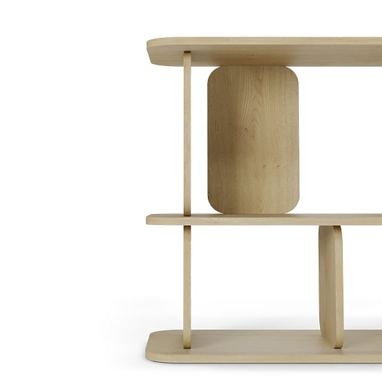 Alacsony Tulumo polc, lekerekített, Cremona Torro tölgy