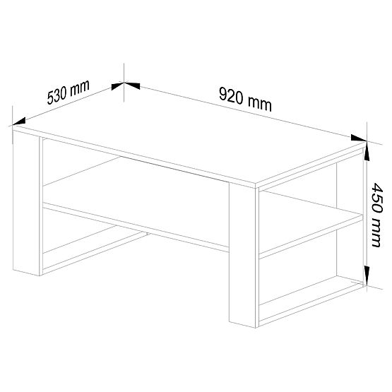 ALEX DOHÁNYZÓASZTAL SONOMA TÖLGY / FEHÉR