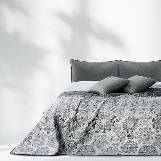 ALHAMBRA ágytakaró szürke nyomtatott anyag mikroszálas 220x240 DecoKing