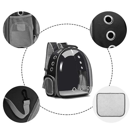 Állatszállító P70259 Fekete