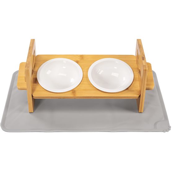 Állítható Kerámia Tál Kutya vagy Macska számára Szilikon Alátéttel PJ-082 Készlet