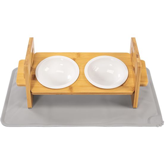 Állítható Kerámia Tál Kutya vagy Macska számára Szilikon Alátéttel PJ-082 Készlet