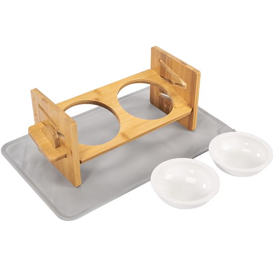 Állítható Kerámia Tál Kutya vagy Macska számára Szilikon Alátéttel PJ-082 Készlet