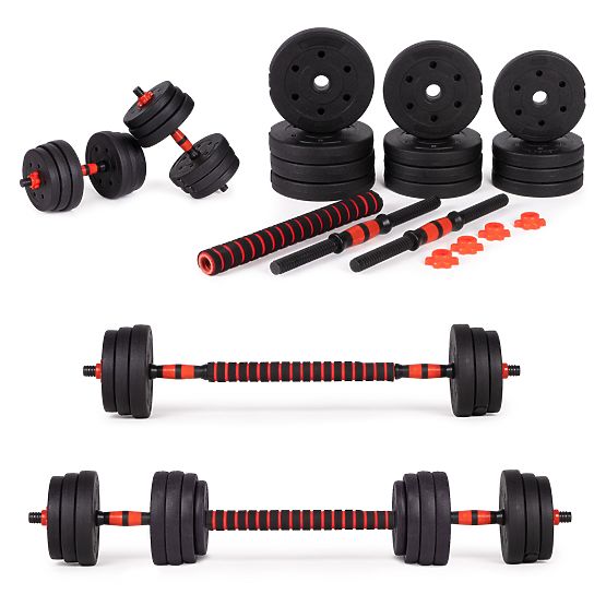 Állítható súlyzók 2 x 10kg súlyzó készlet 20kg tengely