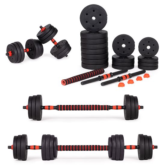 Állítható súlyzók 2 x 15kg súlyzó készlet 30kg rúd
