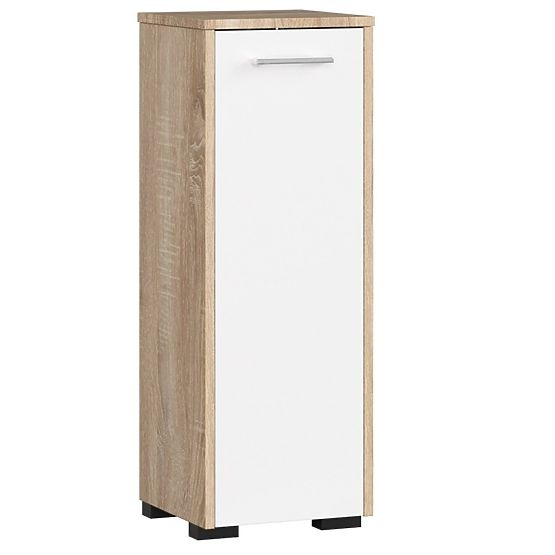 ÁLLÓ FÜRDŐSZOBA SZEKRÉNY FIN S30 1D SONOMA TÖLGY / FEHÉR