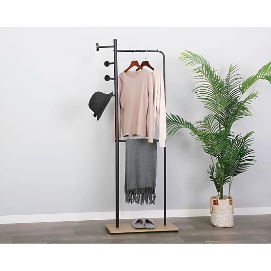 Álló ruhafogas cipőtartó polccal