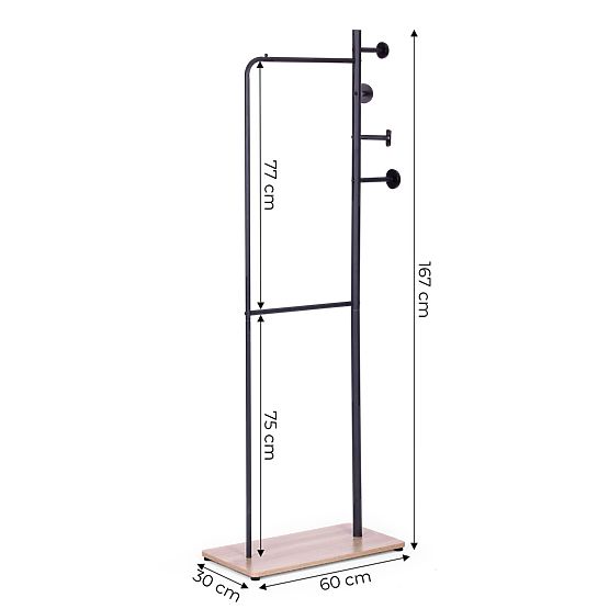 Álló ruhafogas cipőtartó polccal