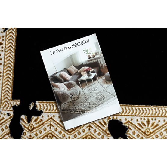 ALLURE 1965 Keret szőnyeg - Strukturális, stílusos, glamour fekete / arany