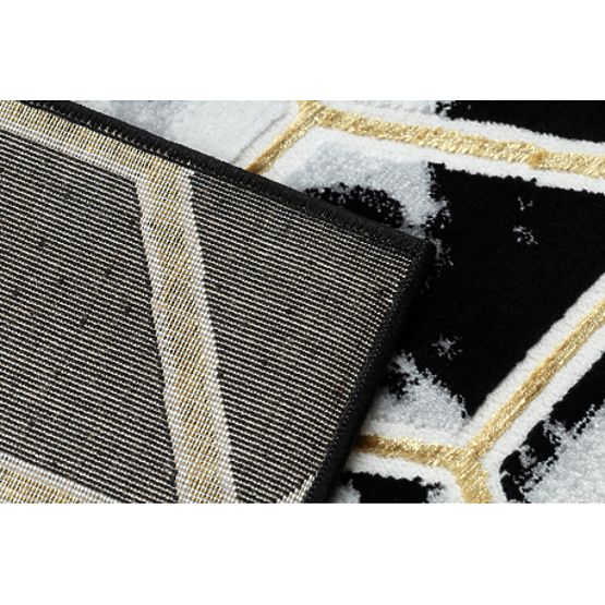 ALLURE 1966 Szőnyeg Kocka 3D - Strukturális, stílusos, glamour fekete / arany