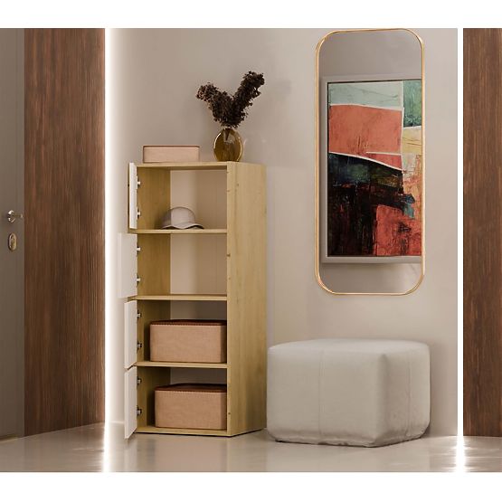 ALMA KOMÓD FEHÉR ELŐLAPPAL ARTISAN TÖLGY KORPUSSAL