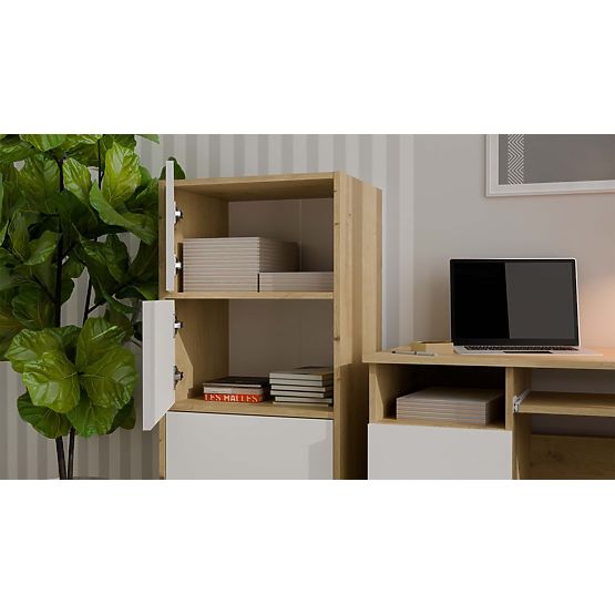 ALMA KOMÓD FEHÉR ELŐLAPPAL ARTISAN TÖLGY KORPUSSAL