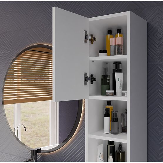 ALVO 2D FEHÉR FÜRDŐSZOBAI SZEKRÉNY 8 POLC 2 AJTÓ FÜRDŐSZOBAI SZEKRÉNY