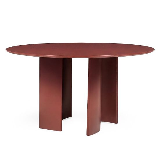 Amarello kerti asztal 140 cm, alumínium, kerek, borvörös barna