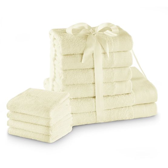 AMARI Törölköző - AMELIAHOME krémszínű klasszikus stílus 2*70x140+4*50x100+4*30x50 AmeliaHome