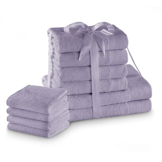 AMARI törölköző - AMELIAHOME lila szín klasszikus stílus 2*70x140+4*50x100+4*30x50 AmeliaHome