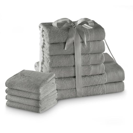 AMARI törölköző - AMELIAHOME szürke klasszikus stílus 2*70x140+4*50x100+4*30x50 AmeliaHome