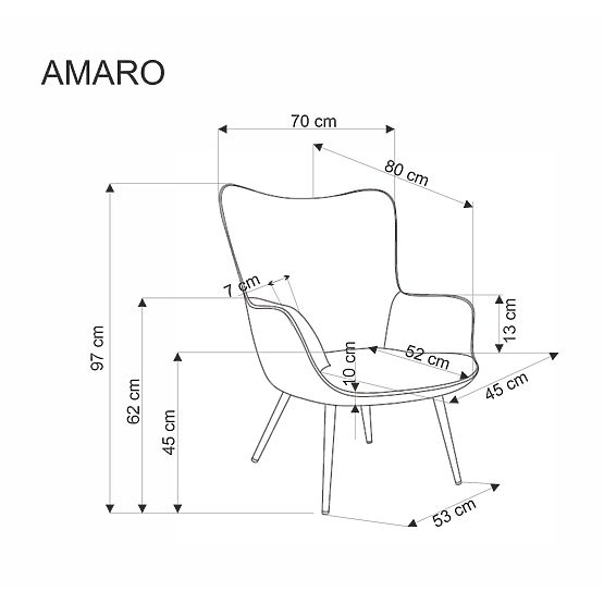AMARO relax fotel - olíva