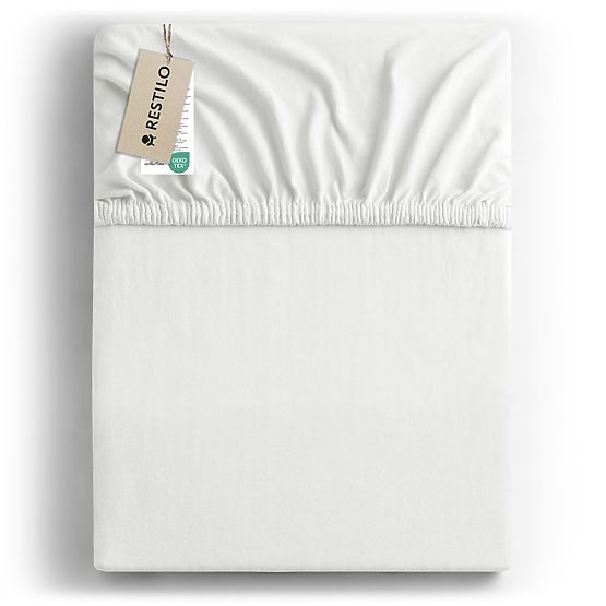 AMBER lepedő fehér szín klasszikus stílus anyag jersey 180-200x200 DecoKing