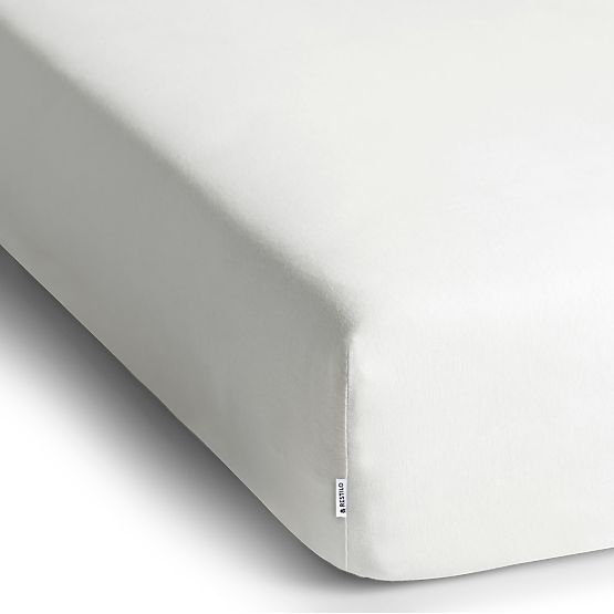 AMBER lepedő fehér színben, klasszikus stílus, jersey anyagból, 80-90x200 DecoKing