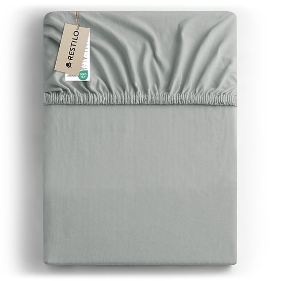 AMBER lepedő szürke szín klasszikus stílus jersey anyag 80-90x200 DecoKing