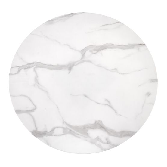 AMBROSIO kerek asztal, lap - üveg, láb - fekete (2p=1db)