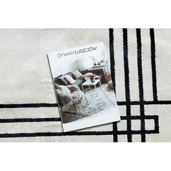 AMOUR 53096C szőnyeg krém - Keret, modern, elegáns vonalak