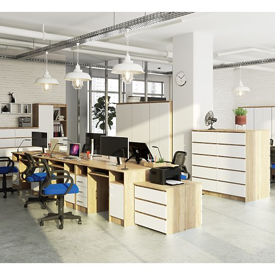 ANA ÍRÓASZTAL PK SONOMA TÖLGY / FEHÉR