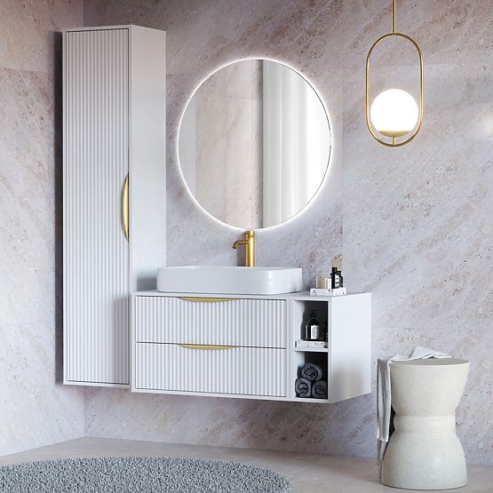 Andrea 80 cm-es kerek, LED világítással ellátott, páramentes függő tükör