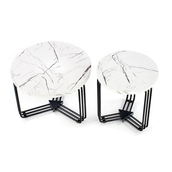 ANTICA M konferencia asztal lap - fehér márvány, keret - fekete (2p=1db)