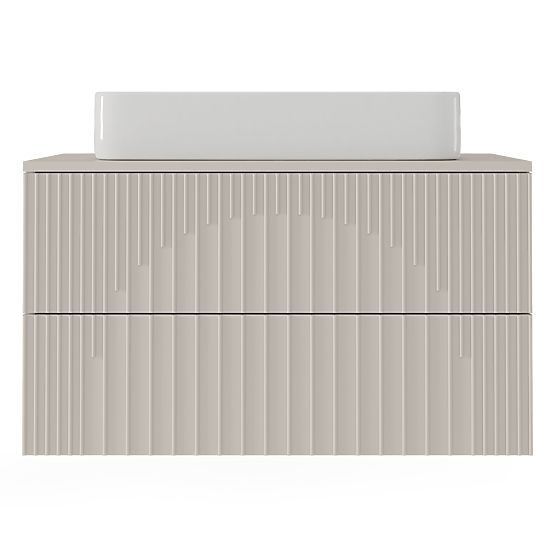 Arcano 80 cm-es mosdószekrény, bordázott, kasmír