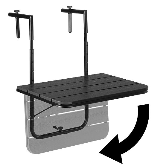 ARETTO fekete összecsukható erkélyasztal