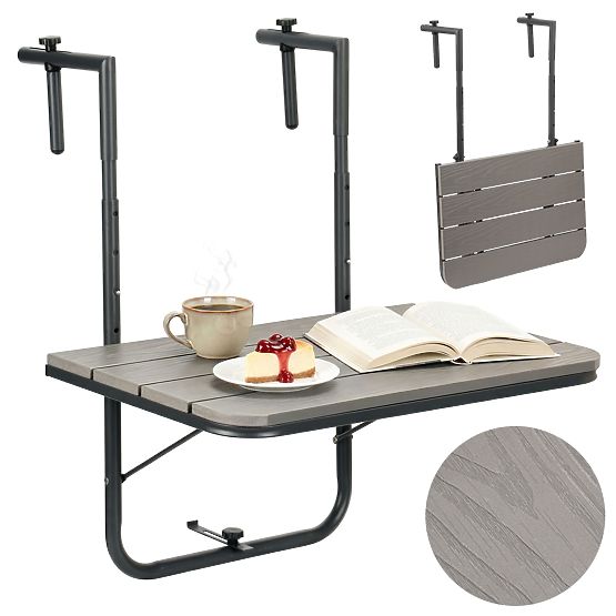 ARETTO szürke összecsukható erkélyasztal