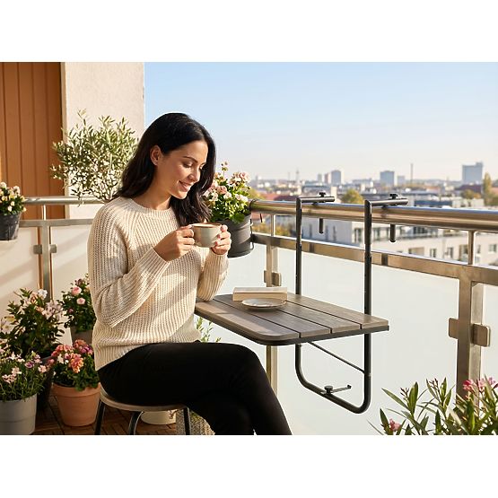 ARETTO szürke összecsukható erkélyasztal